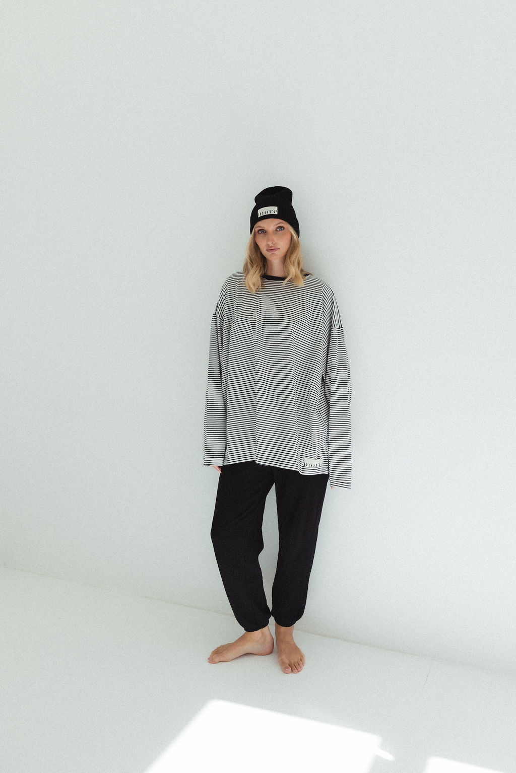 MÓRE Jersey Longsleeve unisex schwarz-weiß gestreift – Bild 2