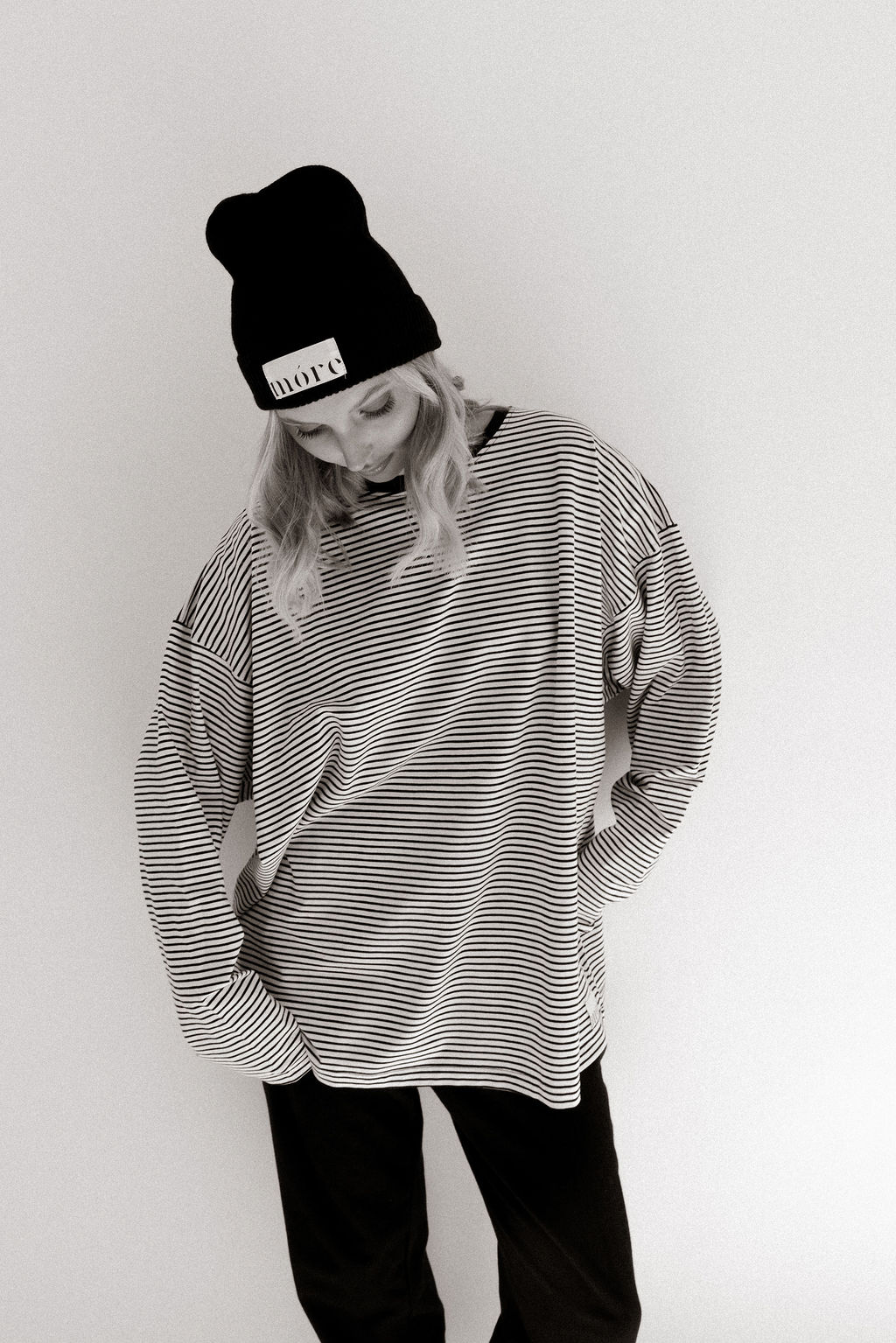 MÓRE Jersey Longsleeve unisex schwarz-weiß gestreift – Bild 7