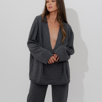 Merino-Pullover V-Neck