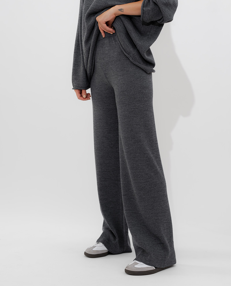MÓRE Merino Strickhose anthrazit – Bild 3