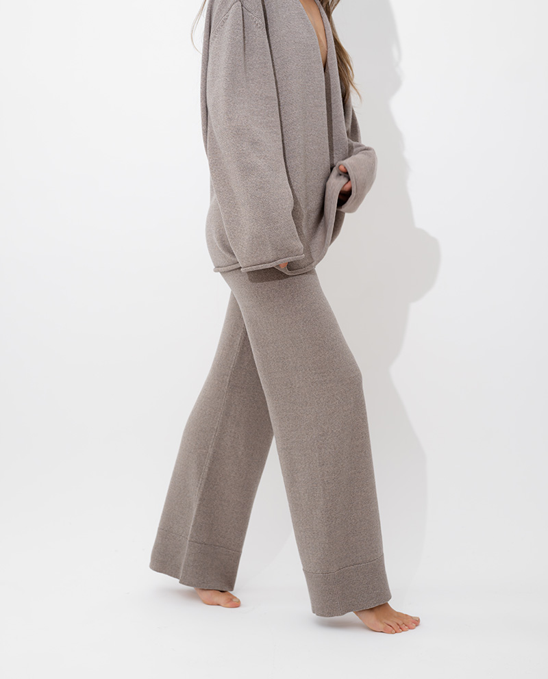 MÓRE Merino-Strickhose beige – Bild 4