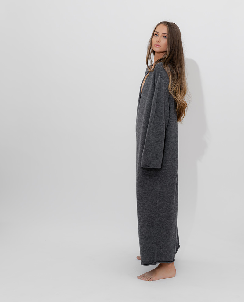 More Merino-Strickkleid