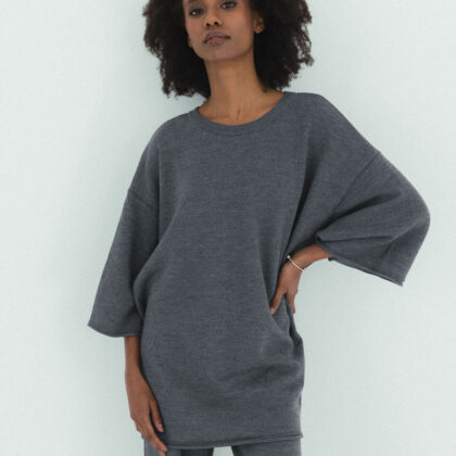 MÓRE Merino Shirt anthrazit