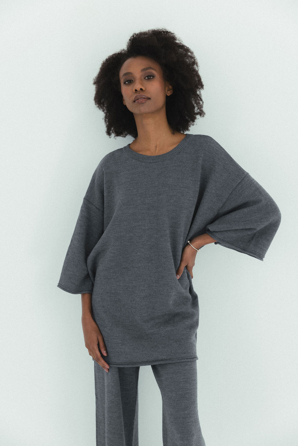 MÓRE Merino Shirt anthrazit