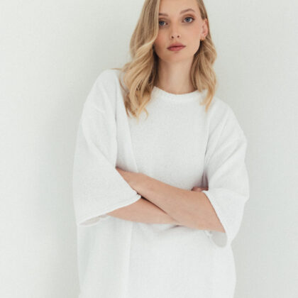 MÓRE Strickshirt im "Boucle Design" - ecru