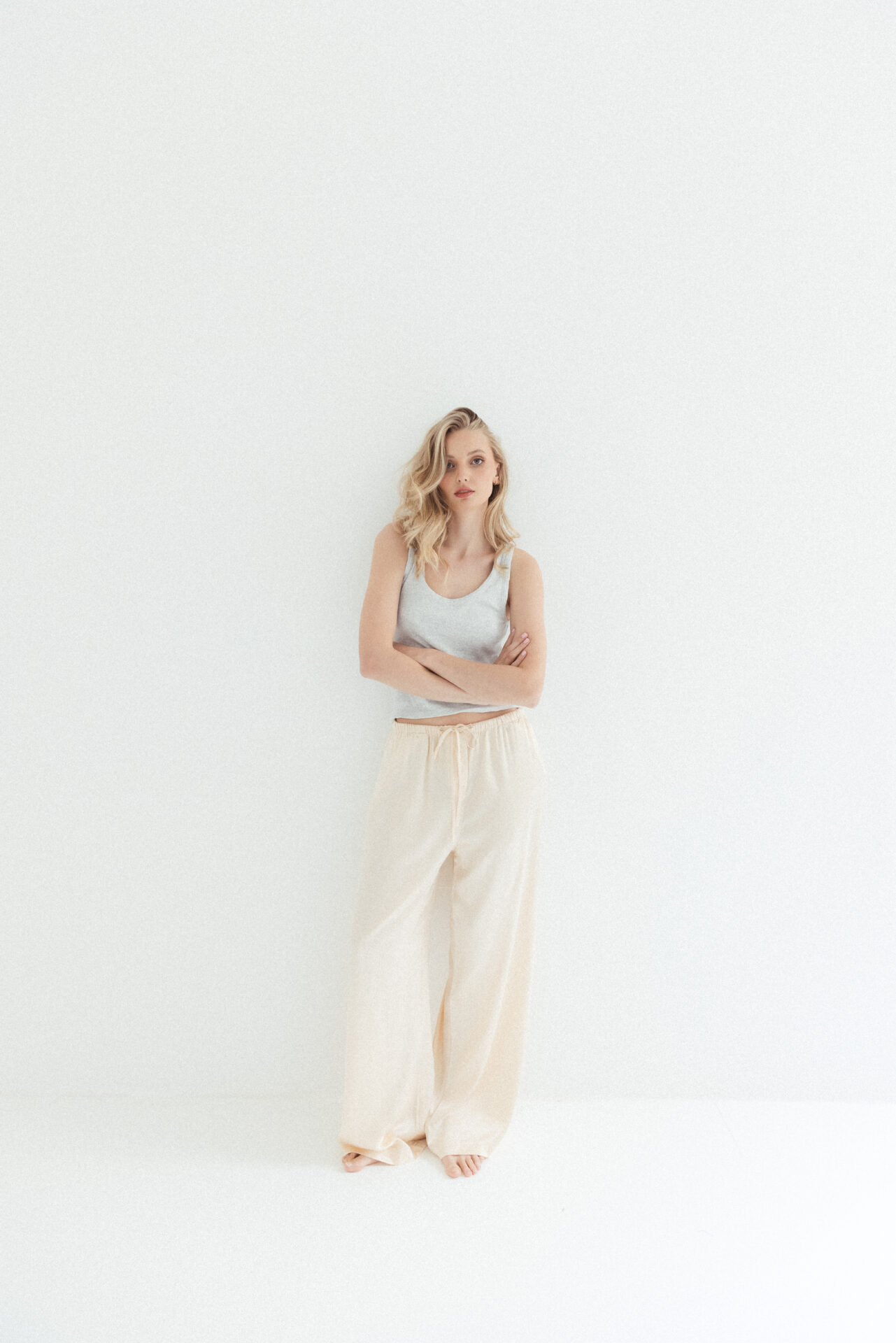 MÓRE SATINHOSE champagner